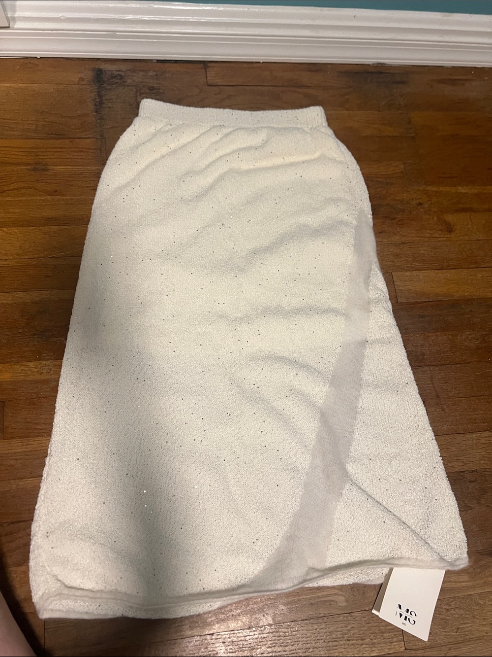 Max Edition Ivory Sparkle Pencil Skirt